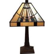 Lumilamp Tiffany Tafellamp 23x23x38 cm Beige Glas