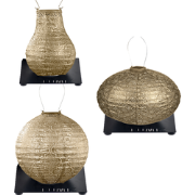 Lumiz Solar Buitenlampionnen Gouverneur Set - Oval lampion - Rond lamp...