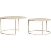 Light & Living - Salontafel SADAR - Ø75x42cm - Bruin - Set van 2