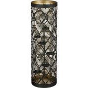 Mica Decorations Lantaarn Black - 26x26x80 cm - Ijzer - Zwart