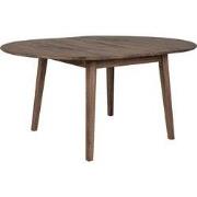 House Nordic Eettafel Metz Eikenhout Donkerbruin Uitschuifbaar 118-158...
