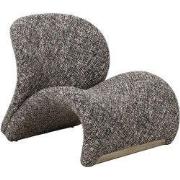 Fauteuil Donkerbruin Mix - Stof / Textiel - 77x82x73cm