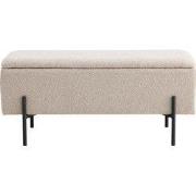House Nordic Bankje Watford Bouclé met Opslag Beige 95x36,5x46cm