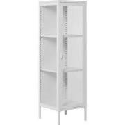 Vitrinekast Wit Metaal - 1 Deur - 40x35x140cm - Brisbane