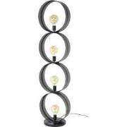 Vloerlamp Zwart Metaal - 40x30x162cm - 4-Lichts - Ring
