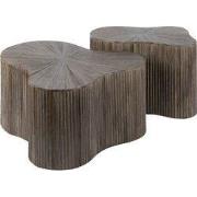 Salontafel - Set Van 2 - Donkerbruin - Maya Shamrock