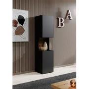 Meubella - Vitrinekast Asilento - Mat zwart - 36 cm