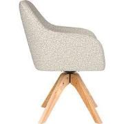 Housecraft Living Otis Eetkamerstoel Draaibaar Hout Off-White