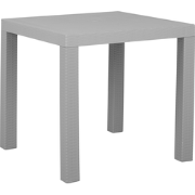 FOSSANO  - Tuintafel - Lichtgrijs - 80 x 80 cm - Synthetisch materiaal