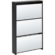 MIDFIELD - Schoenenkast 3 vakken - Zwart  - MDF