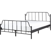 MAURESSAC - Tweepersoonsbed - Zwart - 140 x 200 cm - Metaal