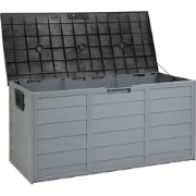 LOCARNO - Kussenbox - Grijs/Zwart - 112 cm - Synthetisch materiaal