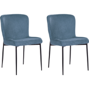 ADA - Eetkamerstoel set van 2 - Blauw - Polyester