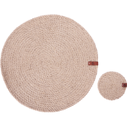 MUNTRIES - Set van 12 placemats en onderzetters - Natuurlijk - Jute