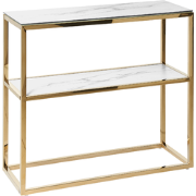 AZUSA - Consoletafel - Wit - Veiligheidsglas