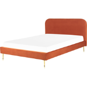 FLAYAT  - Tweepersoonsbed - Oranje - 180 x 200 cm - Fluweel