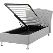 METZ - Kinderbed met opbergruimte - Grijs - 90 x 200 cm - Polyester