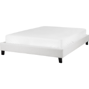 ROANNE - Tweepersoonsbed - Lichtgrijs - 140 x 200 cm - Polyester