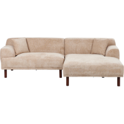 HOLT - Hoekbank - Beige - Linkszijdig - Polyester