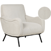 ALMIND - Fauteuil - Lichtgrijs - Corduroy