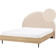 MILLAY - Bed - Beige - 160 x 200 cm - Bouclé
