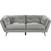 LENVIK - Driezitsbank - Grijs  - Fluweel
