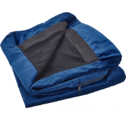 BERNES  - Hoes voor bank - Marineblauw - 80 cm - Fluweel