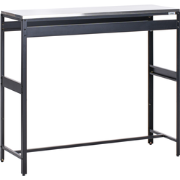 MAENZA  - Buitenkeukenkast met bartafel - Zwart - Staal