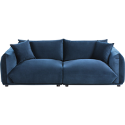 LUVOS - Driezitsbank - Donkerblauw - Fluweel