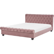 AVALLON - Waterbed - Roze - 160 x 200 cm - Fluweel