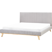 TALENCE  - Tweepersoonsbed - Lichtgrijs - 180 x 200 cm - Chenille