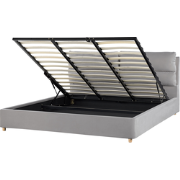 BATILLY  - Tweepersoonsbed - Lichtgrijs - 180 x 200 cm - Fluweel