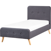 RENNES - Kinderbed - Donkergrijs - 90 x 200 cm - Polyester