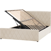 ROCHEFORT - Tweepersoonsbed - Beige - 140 x 200 cm - Fluweel