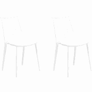 VENTNOR - Eetkamerstoel - Wit - Synthetisch materiaal