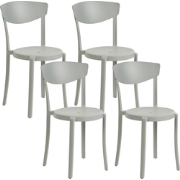 VIESTE  - Tuinstoel set van 4 - Lichtgrijs - Synthetisch materiaal