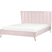 MIRIBEL - Tweepersoonsbed - Roze - 160x200 -  Fluweel