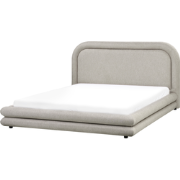 LAVARDENS - Bed - Taupe - 160 x 200 cm - Kunstlinnen