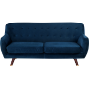 BODO - Driezitsbank - Marineblauw - Fluweel