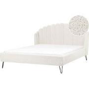 AMBILLOU - Tweepersoonsbed - Gebroken wit - 180 x 200 cm - Bouclé