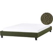 ROANNE - Tweepersoonsbed - Donkergroen - 140 x 200 cm - Bouclé