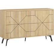 Buffet 4 deuren en versierde deuren L123 cm - Dune