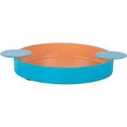 Present Time - Dienblad Double Funky Medium - Peach orange & aqua blue