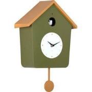 Wandklok Cuckoo Light - Legergroen - 23x10.5x26.4cm