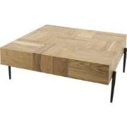 Salontafel Vierkant 90x90cm - Naturel Acaciahout - Blocks