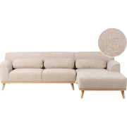 SIMOS - Hoekbank - Beige - Linkszijdig - Chenille