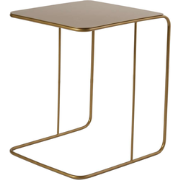 Bijzettafel met metalen blad H46 cm - OWEN