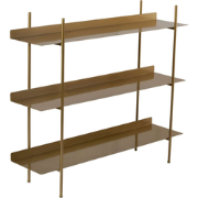 Rek met 3 rechthoekige metalen planken L120 cm - PIPER