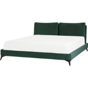 MELLE  - Tweepersoonsbed - Smaragdgroen - 180 x 200 cm - Fluweel