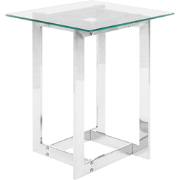 CRYSTAL - Bijzettafel - Zilver - Glas